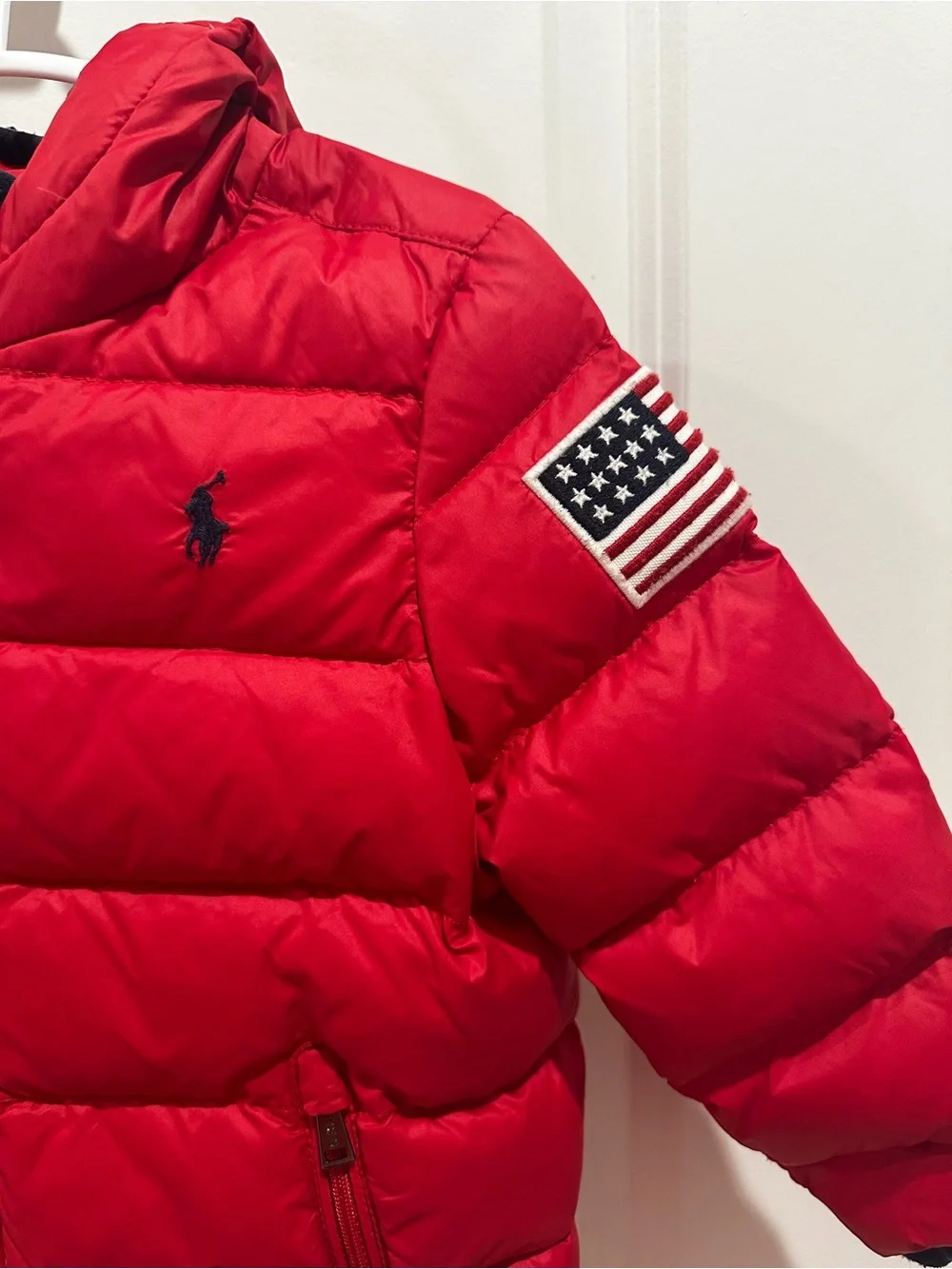 Polo Ralph Lauren Boys Red Puffer Hooded Jacket – Gently Used